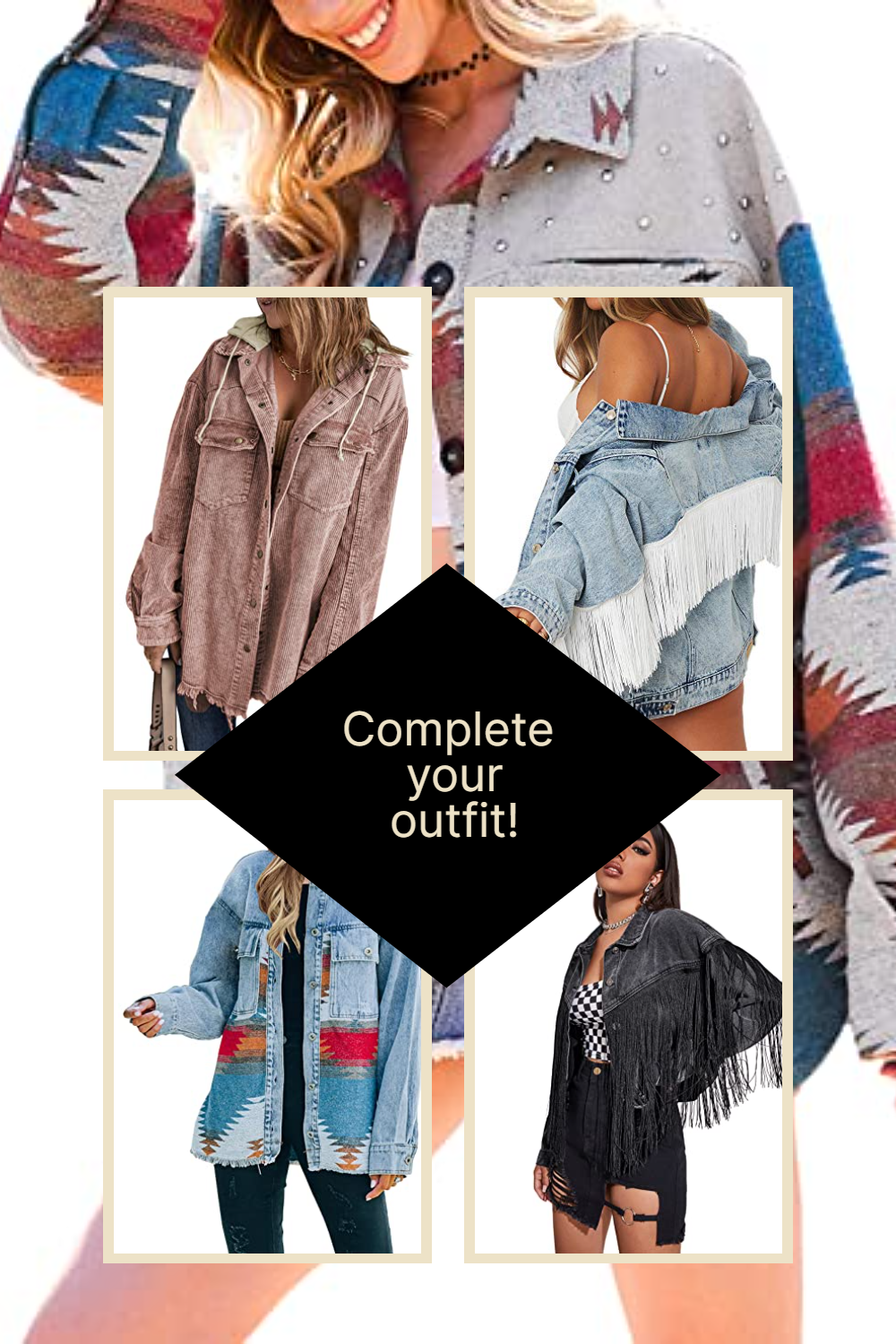 Complete your outfit with a fun jacket!